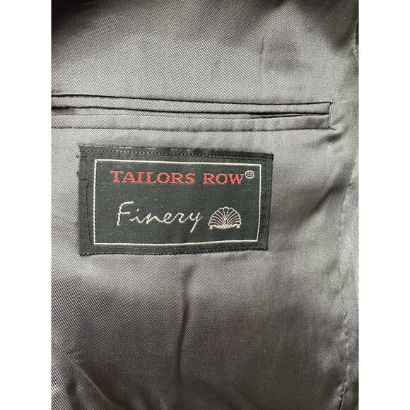 Tailors Row Finery Mens Suit Coat Size Unknown Gray Two Button Up Single Breast - Picture 8 of 16